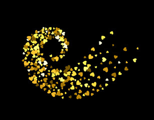 Abstract decoration vortex of hearts