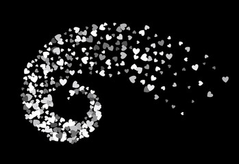 Abstract decoration vortex of hearts