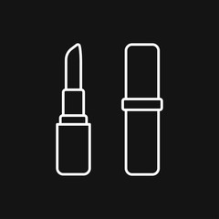 Lipstick icon, flat logo of lipstick, vector sign symbol for design