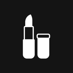 Lipstick icon, flat logo of lipstick, vector sign symbol for design
