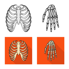 Vector illustration of medicine and clinic icon. Set of medicine and medical stock vector illustration.