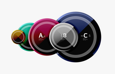Circle geometric abstract background template for web banner, business presentation, branding, wallpaper