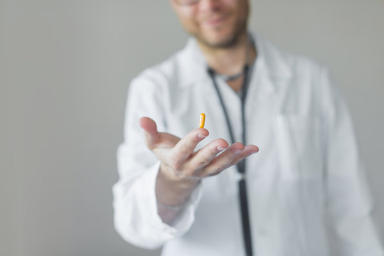 pills scattered on the table