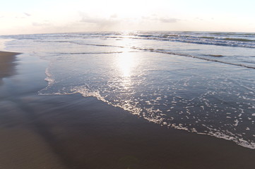 Japanese coast Sunset Sandy beach