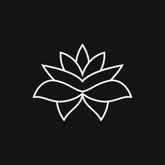 Lotus icon logo, illustration, vector sign symbol for design