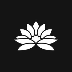 Lotus icon logo, illustration, vector sign symbol for design