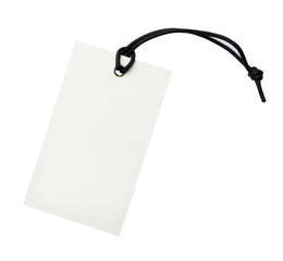 Cardboard tag with space for text on white background