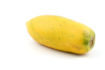 papaya fruit isolated on white background
