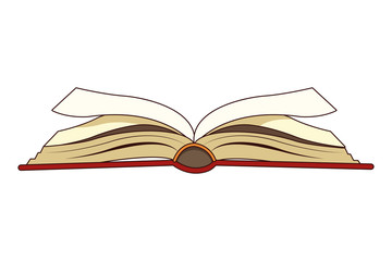 open book icon cartoon isolated