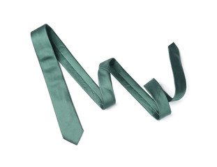 Stylish color male necktie isolated on white