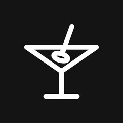 Martini icon logo, illustration, vector sign symbol for design