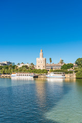 Obraz premium The Torre del Oro tower in Seville, Spain.