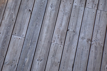 bottom of a wooden crossbeam floor