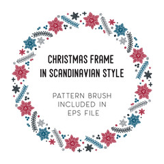 Christmas frame and brush with corner tiles