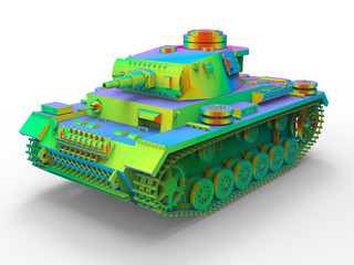 3D rendering - FEA analysis of a tank