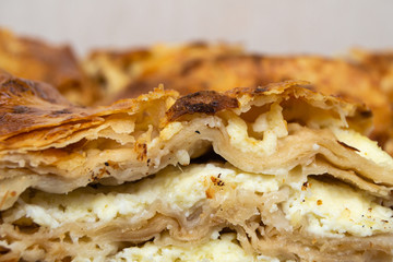 achma homemade puff cheese pie georgian cuisine