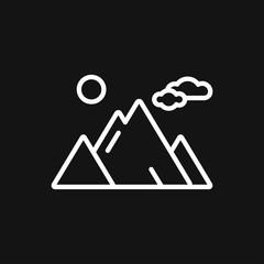 Mountain icon logo, illustration, vector sign symbol for design