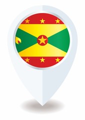 Flag of Grenada, Grenada is a country in the West Indies, Island of Spice. Template for award design, an official document with the flag of Grenada. Bright, colorful vector illustration.
