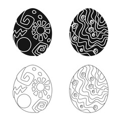 Vector illustration of animal and prehistoric sign. Collection of animal and cute  vector icon for stock.