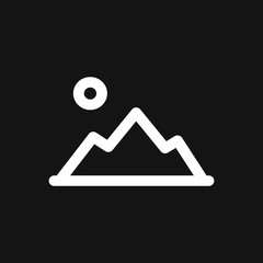 Mountain icon logo, illustration, vector sign symbol for design