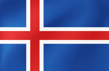 Obraz premium Vector national flag of Iceland. Illustration for sports competition, traditional or state events.