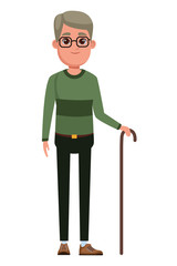 Fototapeta premium old man avatar cartoon character