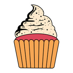 sweet cupcake pastry isolated icon