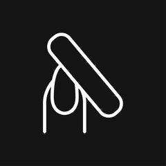 Nail icon logo, illustration, vector sign symbol for design