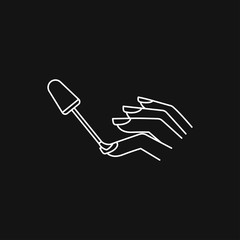 Nail icon logo, illustration, vector sign symbol for design