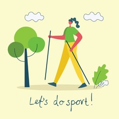 Vector illustration of Healthy lifestyle in the flat style