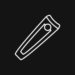Nail clippers icon logo, illustration, vector sign symbol for design