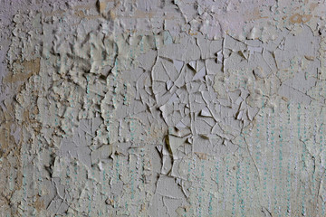 Old Weathered White Painted Concrete Wall Texture
