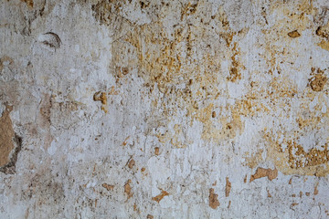 Old Weathered White Painted Concrete Wall Texture