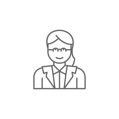 Justice lawyer outline icon. Elements of Law illustration line icon. Signs, symbols and vectors can be used for web, logo, mobile app, UI, UX