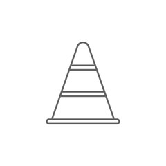 Justice traffic cone outline icon. Elements of Law illustration line icon. Signs, symbols and vectors can be used for web, logo, mobile app, UI, UX
