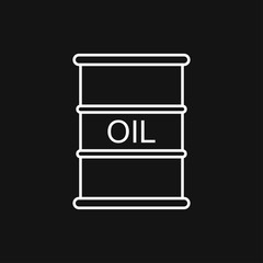 Oil drum container icon logo, illustration, vector sign symbol for design