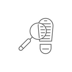 Justice footprint outline icon. Elements of Law illustration line icon. Signs, symbols and vectors can be used for web, logo, mobile app, UI, UX