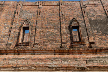 Ruins Pagoda of Wat Maheyong ,Ancient Temple,Ayutthaya,Thailand,Asia