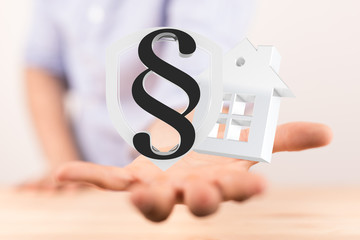 law house contract in hand