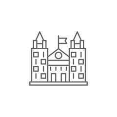 Justice penitentiary outline icon. Elements of Law illustration line icon. Signs, symbols and vectors can be used for web, logo, mobile app, UI, UX
