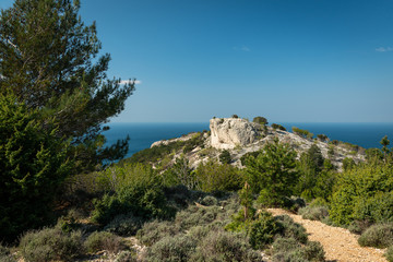 Prominent rock formation near Lubenice on the croatian island Cres