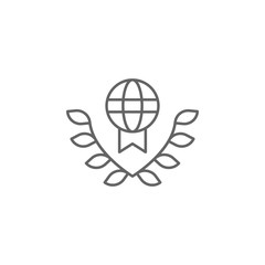 Justice international law outline icon. Elements of Law illustration line icon. Signs, symbols and vectors can be used for web, logo, mobile app, UI, UX