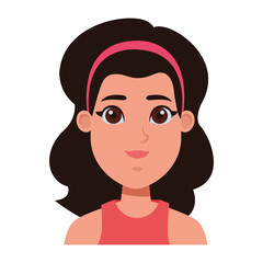 young woman avatar cartoon character profile picture