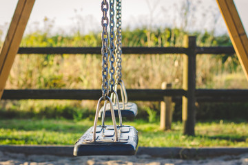 swings isolated in the park