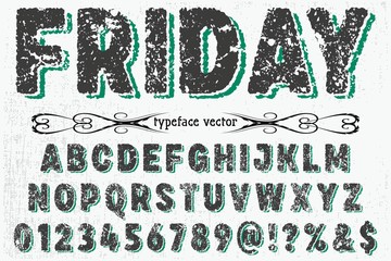 font script typeface vector named vintage friday