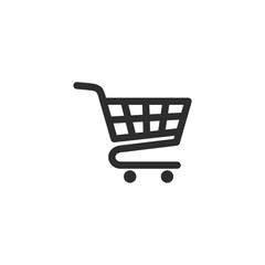 Shopping Cart icon vector logo design template. Flat icon shopping cart symbol illustration