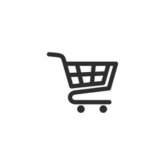 Shopping Cart icon vector logo design template. Flat icon shopping cart symbol illustration