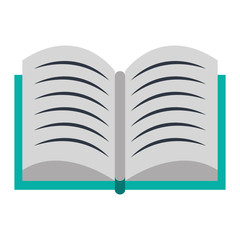 Book open isolated symbol cartoon