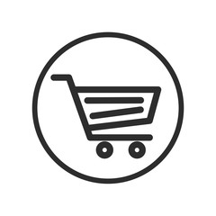 Shopping Cart icon vector logo design template. Flat icon shopping cart symbol illustration