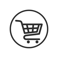 Shopping Cart icon vector logo design template. Flat icon shopping cart symbol illustration